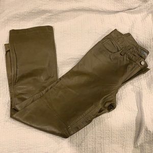 Vintage GAP green leather boot cut pants